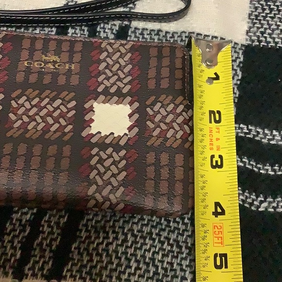 Coach brushed plaid corner zip wristlet - Picture 7 of 7